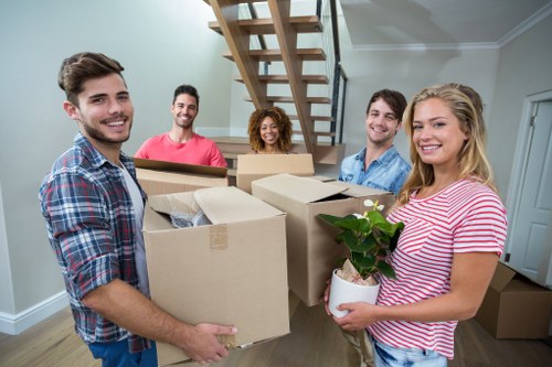 House removal team preparing a home move in Enfieldhighway