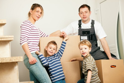 Local moving van loading furniture and boxes in Enfieldhighway