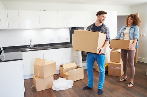 Removal van loaded for a flat or home move near Enfieldhighway