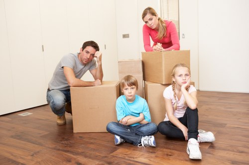 Charity donation items and reusable furniture loaded for collection